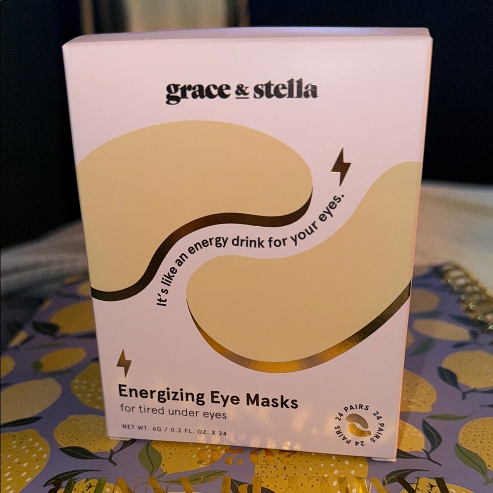 grace & stella Energizing Eye Masks - Pink and Gold